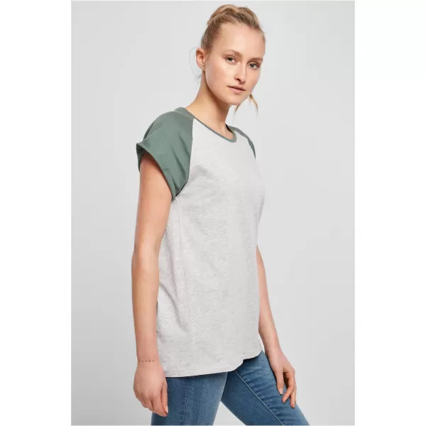  Dámska t -shirt URBAN CLASSICS TB1913 svetlo šedá/bledá list 