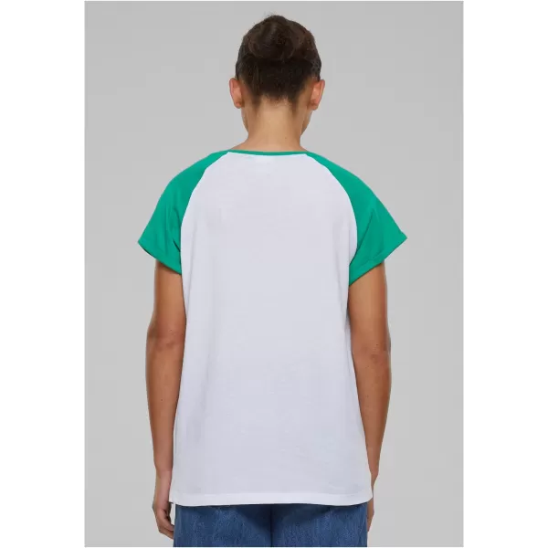  Dámska t -shirt URBAN CLASSICS TB1913 White/Fern Green 