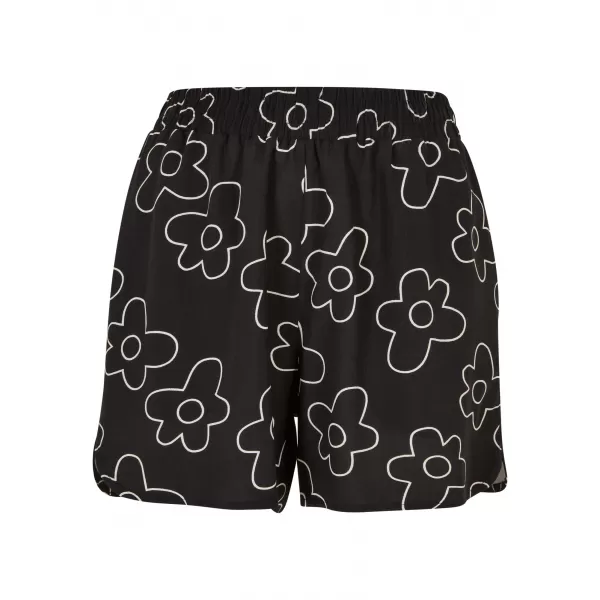  Dámske šortky URBAN CLASSICS TB3435 Black Flower 