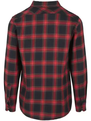 Pánska košeľa URBAN CLASSICS TB3195 Čierna/červená