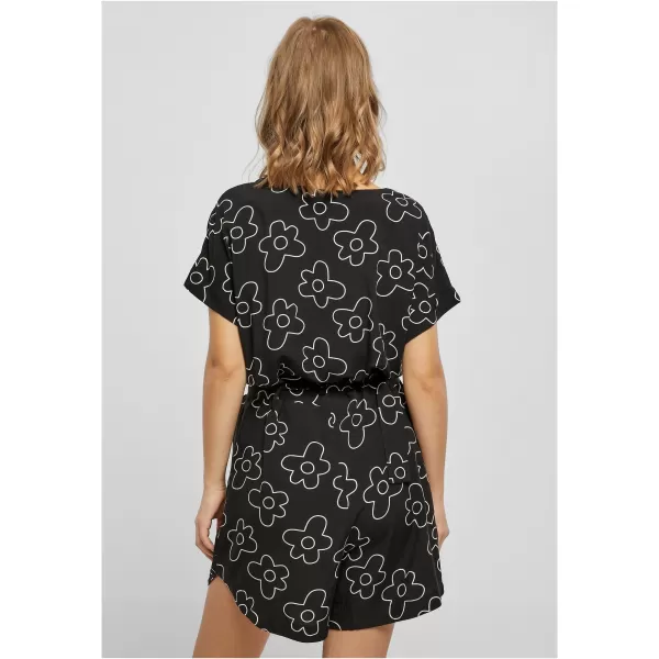  Dámske kombinézy URBAN CLASSICS TB4096 Black Flower 