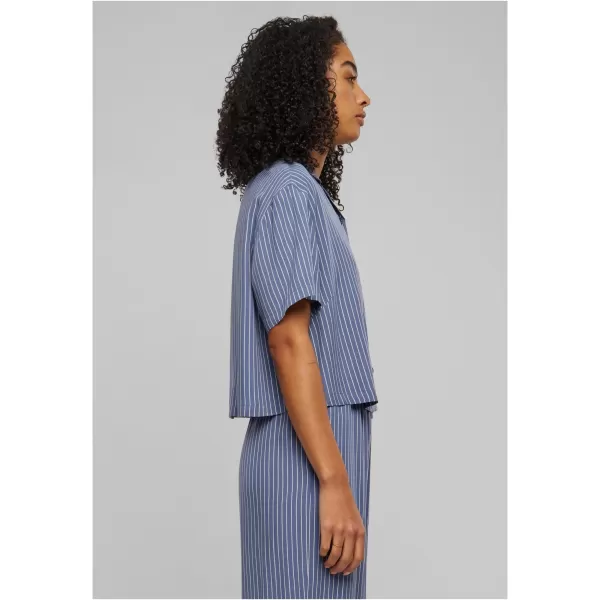  Dámska košeľa URBAN CLASSICS TB4365 Vintage Blue Pin Stripe 