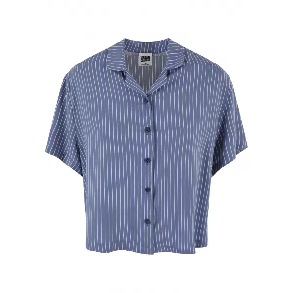  Dámska košeľa URBAN CLASSICS TB4365 Vintage Blue Pin Stripe 