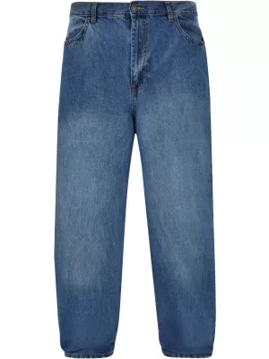 Pánske džínsy URBAN CLASSICS TB4461 Mid Deep BLUE