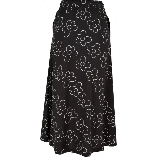  Dámska sukňa URBAN CLASSICS TB4099 Čierna kvetina 