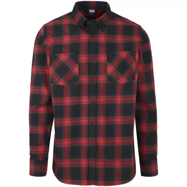  Pánska košeľa URBAN CLASSICS TB3195 Čierna/červená 