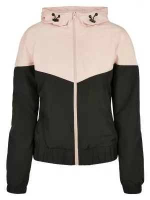 Dámska bunda URBAN CLASSICS TB3638 svetloružová/čierna