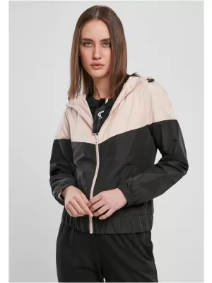 Dámska bunda URBAN CLASSICS TB3638 svetloružová/čierna