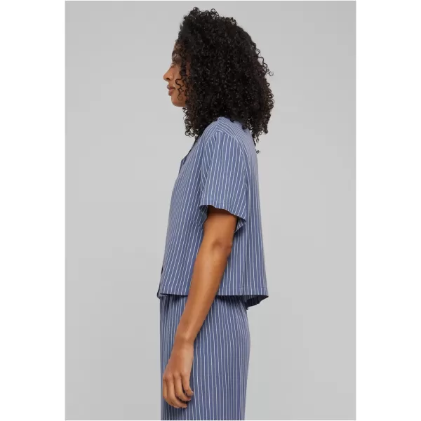  Dámska košeľa URBAN CLASSICS TB4365 Vintage Blue Pin Stripe 