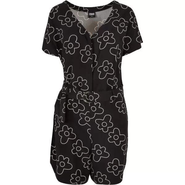  Dámske kombinézy URBAN CLASSICS TB4096 Black Flower 