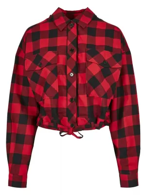 Dámska košeľa URBAN CLASSICS TB3753 Čierna/červená