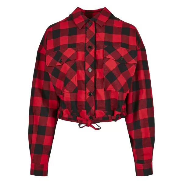 Dámska košeľa URBAN CLASSICS TB3753 Čierna/červená 