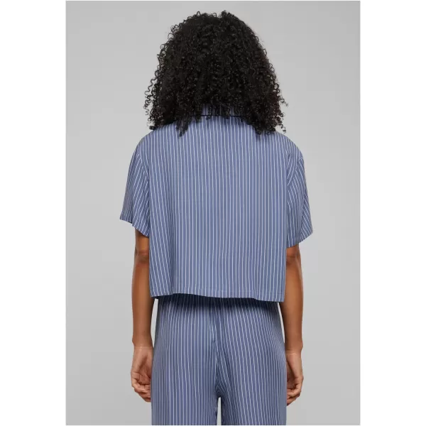  Dámska košeľa URBAN CLASSICS TB4365 Vintage Blue Pin Stripe 