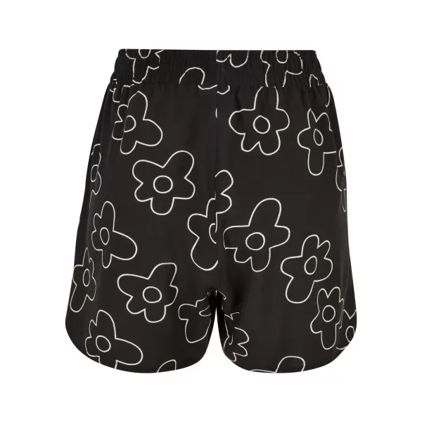  Dámske šortky URBAN CLASSICS TB3435 Black Flower 