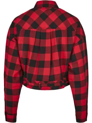 Dámska košeľa URBAN CLASSICS TB3753 Čierna/červená
