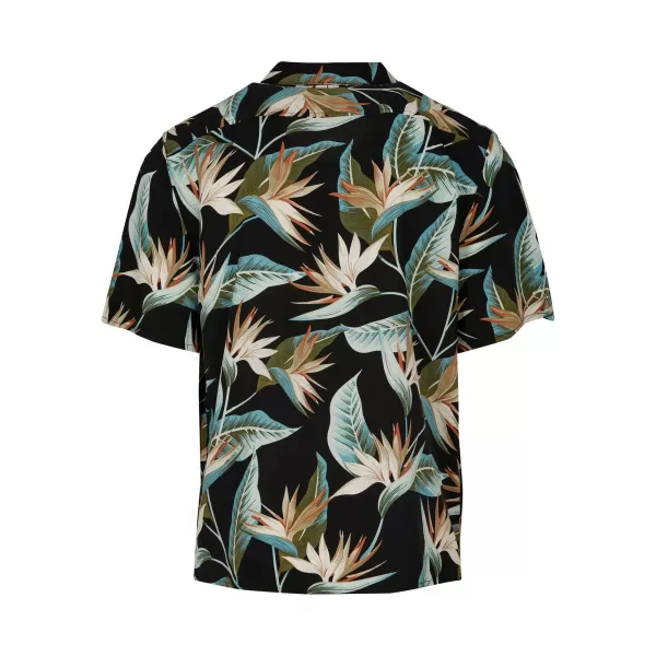  Pánska košeľa URBAN CLASSICS TB3506 Black/Blossom 