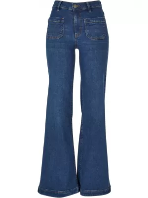Dámske nohavice URBAN CLASSICS TB5452 Deep Blue Wased