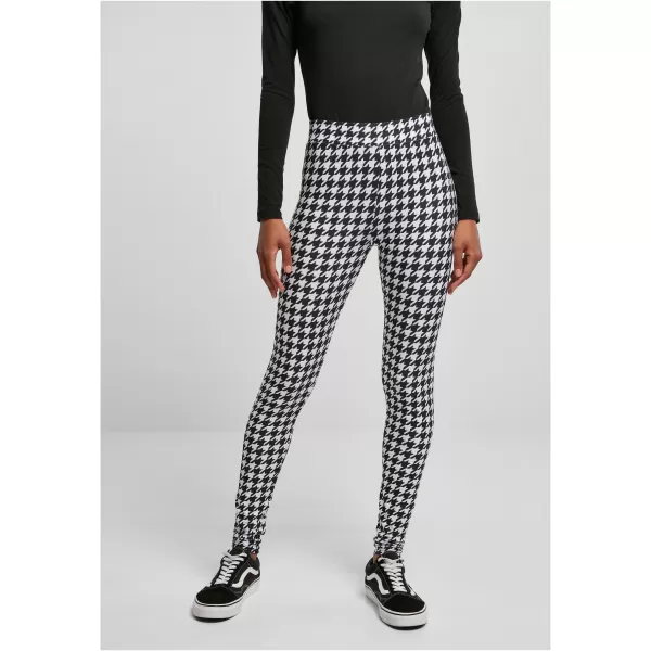  Legíny žien URBAN CLASSICS TB4771 Black Houndstooth 