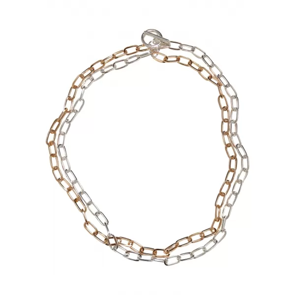  Mestská klasika TB5157 Gold/Strieborný náhrdelník 