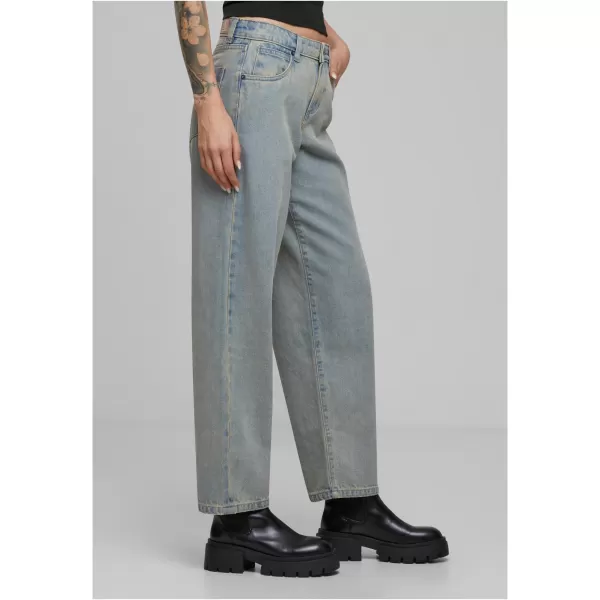  Dámske džínsy URBAN CLASSICS TB7127 NOVÉ SVETLOMODRÉ ŠPINAVÉ VYPRANÉ 