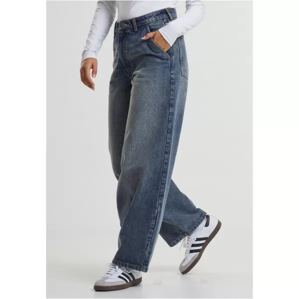  Dámske džínsy URBAN CLASSICS TB7099 NOVÉ TMAVOMODRÉ VYPRANÉ 