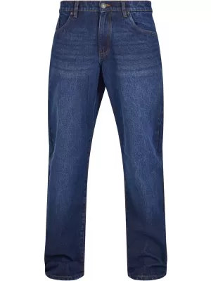 Pánske džínsy URBAN CLASSICS TB6396 Nový tmavo modrý umývaný