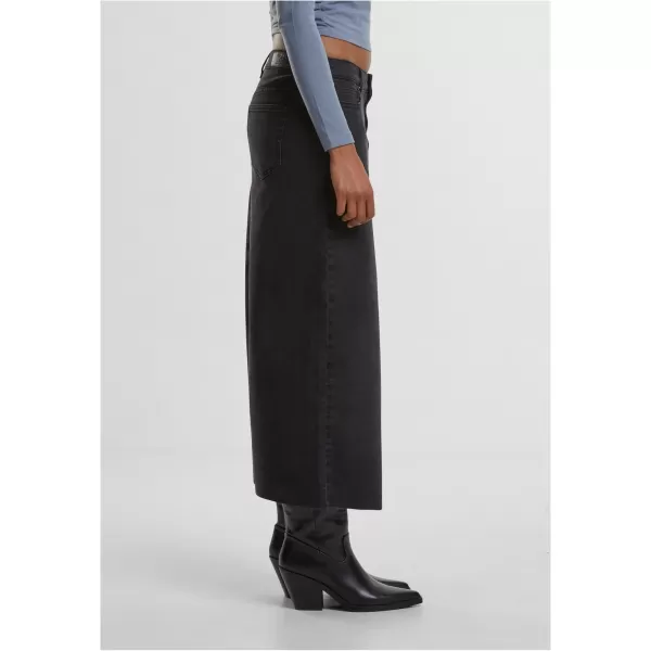  Dámska sukňa URBAN CLASSICS TB7092 ČIERNE UMYTÉ 