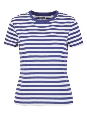 Dámska t -shirt URBAN CLASSICS TB6826 Biela/tmavomodrá