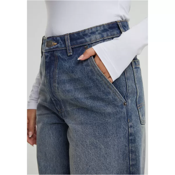  Dámske džínsy URBAN CLASSICS TB7099 NOVÉ TMAVOMODRÉ VYPRANÉ 