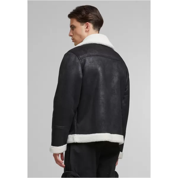  Pánska bunda URBAN CLASSICS TB7048 ČIERNY/BIELY PIESOK 