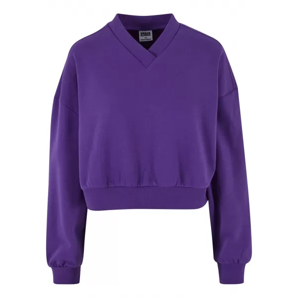  Dámska mikina URBAN CLASSICS TB6090 Skutočná fialová 