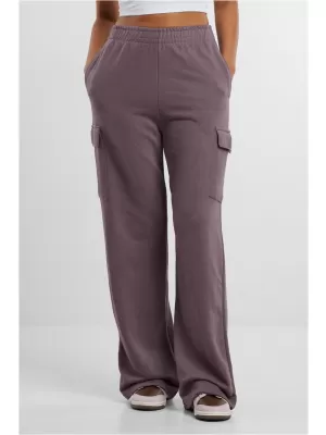 Dámske tepláky URBAN CLASSICS TB6857 vyblednuté fialové