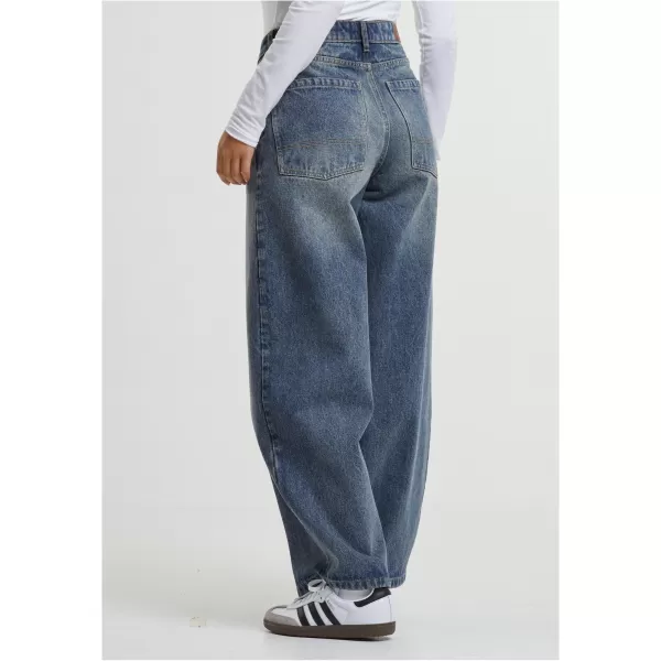  Dámske džínsy URBAN CLASSICS TB7099 NOVÉ TMAVOMODRÉ VYPRANÉ 
