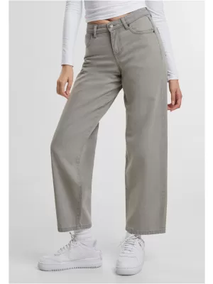 Dámske džínsy URBAN CLASSICS TB7127 ZAPAĽOVAČ ŠPINAVÝ VYPRANÝ
