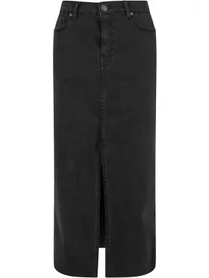 Dámska sukňa URBAN CLASSICS TB7092 ČIERNE UMYTÉ