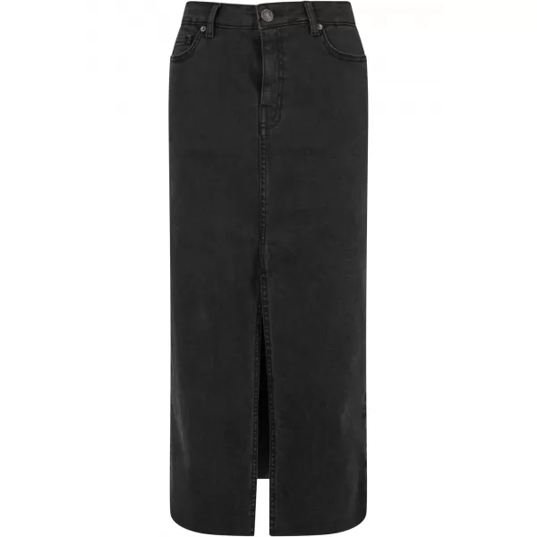  Dámska sukňa URBAN CLASSICS TB7092 ČIERNE UMYTÉ 