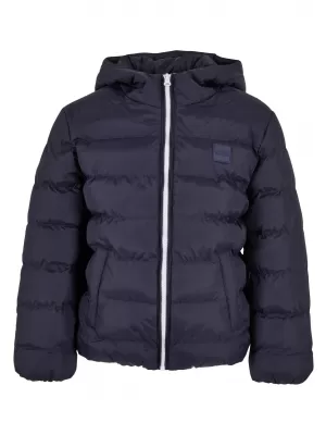 Detská bunda URBAN CLASSICS UCK863 NÁMORNÍCKA/BIELA/NÁMORNÍCKA