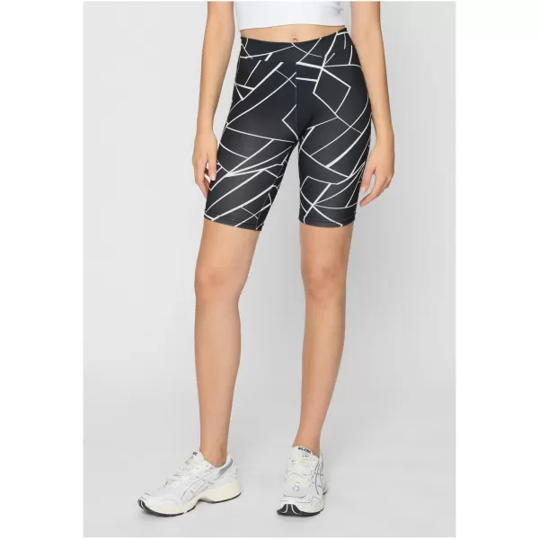  Dámske šortky URBAN CLASSICS TB4346A Geometrická čierna/čierna  2 PACK 