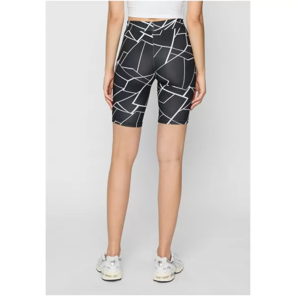  Dámske šortky URBAN CLASSICS TB4346A Geometrická čierna/čierna  2 PACK 