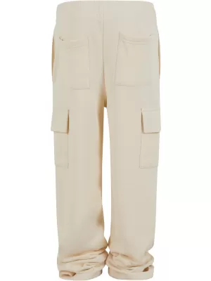 Detské tepláky URBAN CLASSICS UCK6857 BIELA/PIESKOVÁ