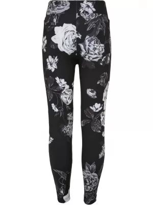 Detské legíny URBAN CLASSICS UCK4005 Dark Flower AOP
