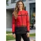 Dámska prémiová mikina na zips ALTISPORT VOJ/ALW023MI02 ČERVENÁ