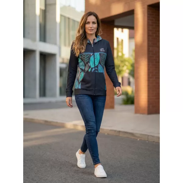  Dámska prémiová mikina na zips ALTISPORT VOJ/ALW061MI02 MODRÁ 