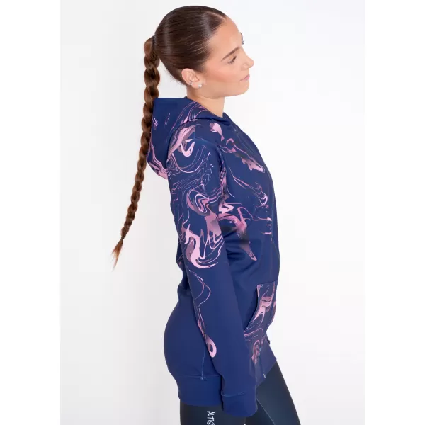  Dámska prémiová mikina na zips ALTISPORT VOJ/ALW064MI02 MODRÁ RUŽOVÁ 