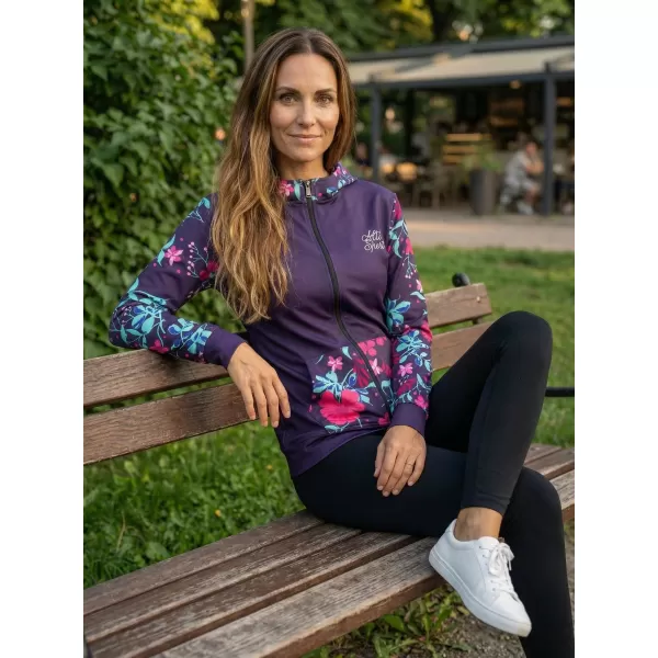  Dámska prémiová mikina na zips ALTISPORT VOJ/ALW063MI02 FUCHSIOVÁ 