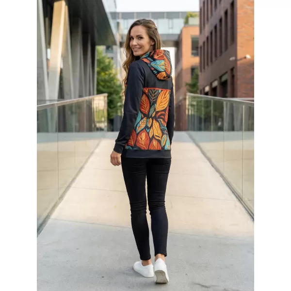  Dámska prémiová mikina na zips ALTISPORT VOJ/ALW061MI02 ORANŽOVÁ/MODRÁ 