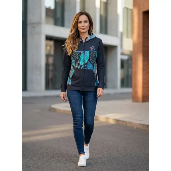  Dámska prémiová mikina na zips ALTISPORT VOJ/ALW061MI02 MODRÁ 