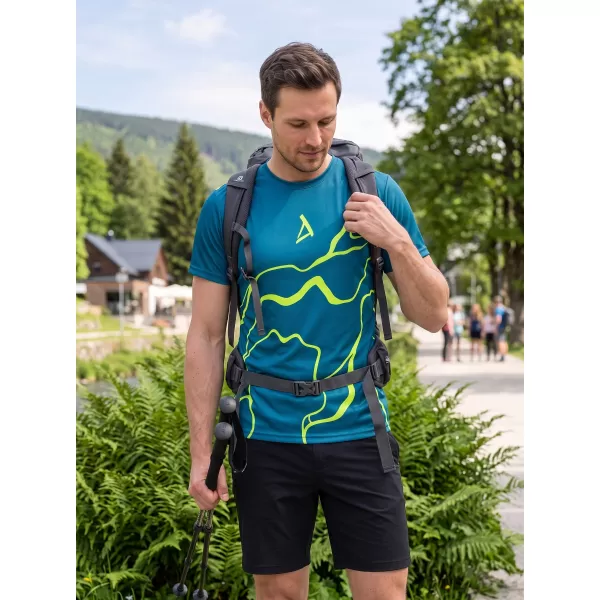  Prémiové pánske funkčné tričko ALTISPORT VOJ/ALM073TR01 NÁMORNÍCKA-FLUO ŽLTÁ 
