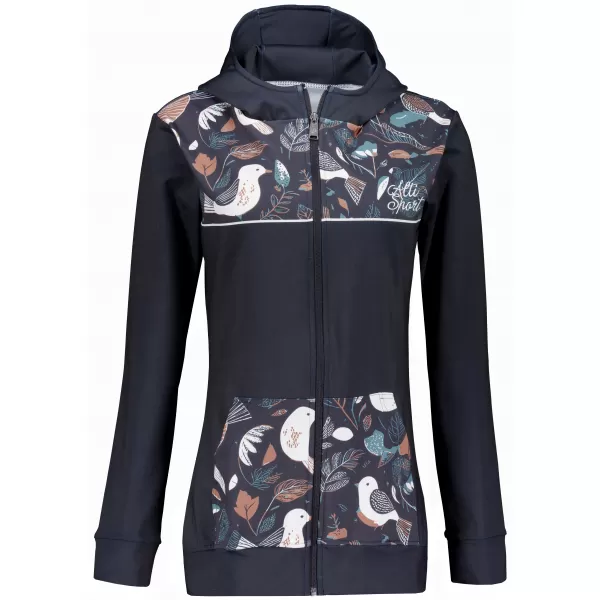  Dámska prémiová mikina na zips ALTISPORT VOJ/ALW062MI02 ČIERNA 