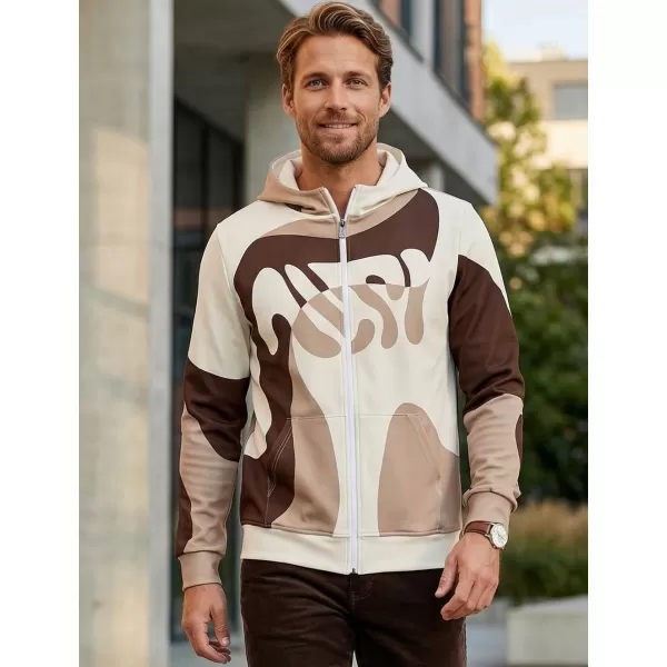  Pánska prémiová mikina na zips ALTISPORT VOJ/ALM056MI02 HNEDÁ 